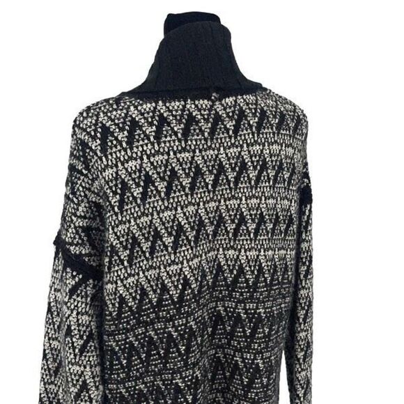 Cynthia Rowley Womens Wool Alpaca Blend Cardigan Sweater Black Medium - Picture 4 of 6